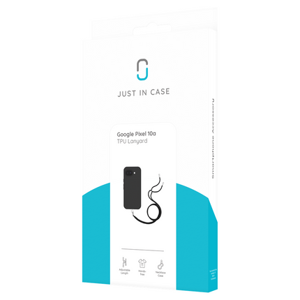 Lanyard Case - Google Pixel 10a - Soft TPU Protective Cover with Necklace - Black