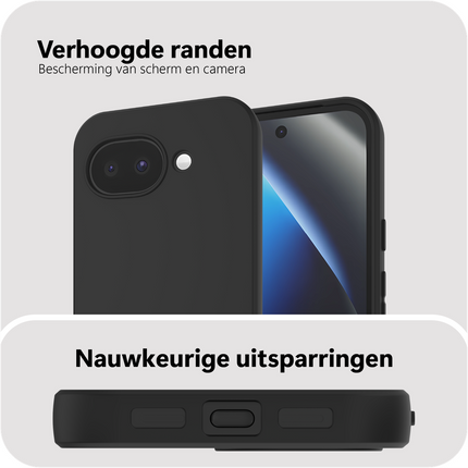 Lanyard Case - Google Pixel 10a - Soft TPU Protective Cover with Necklace - Black