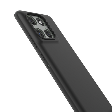 Lanyard Case - Motorola Edge 60 Pro - Soft TPU Protective Cover with Necklace - Black