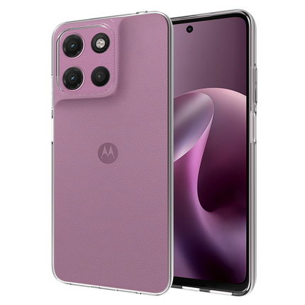 Lanyard Case - Motorola Moto G17 / G17 Power - Soft TPU Protective Cover with Necklace - Clear