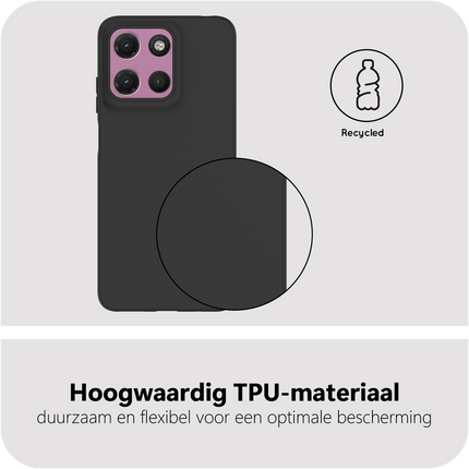 Lanyard Case - Motorola Moto G17 / G17 Power - Soft TPU Protective Cover with Necklace - Black