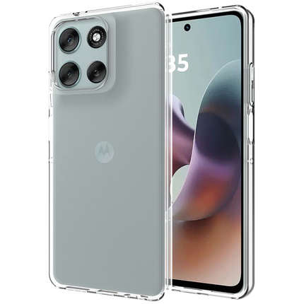 Lanyard Case - Motorola Moto G56 - Soft TPU Protective Cover with Necklace - Clear