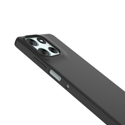 Lanyard Case - Motorola Moto G56 - Soft TPU Protective Cover with Necklace - Black