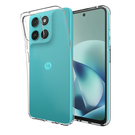 Lanyard Case - Motorola Moto G57 / G57 Power / G67 Power - Soft TPU Protective Cover with Necklace - Clear