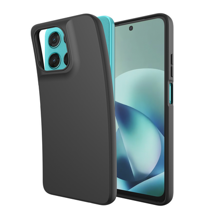 Lanyard Case - Motorola Moto G57 / G57 Power / G67 Power - Soft TPU Protective Cover with Necklace - Black