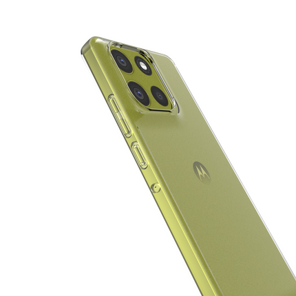 Lanyard Case - Motorola Moto G86 - Soft TPU Protective Cover with Necklace - Clear