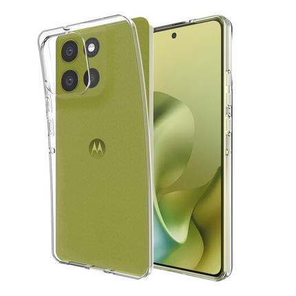 Lanyard Case - Motorola Moto G86 - Soft TPU Protective Cover with Necklace - Clear