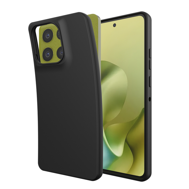Lanyard Case - Motorola Moto G86 - Soft TPU Protective Cover with Necklace - Black