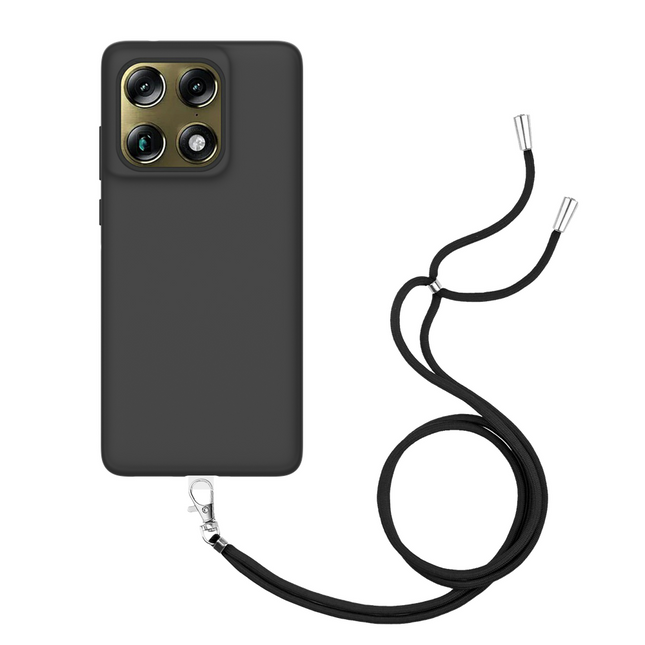 Lanyard Case - Motorola Signature - Soft TPU Protective Cover with Necklace - Black