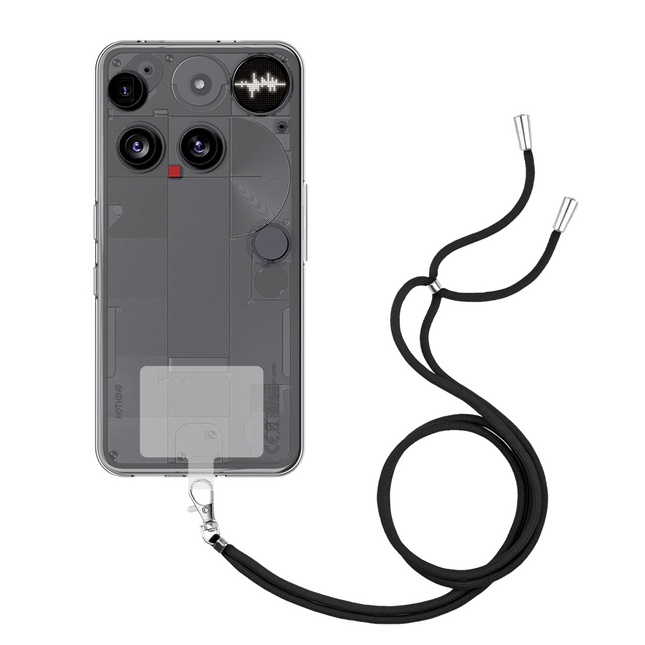 Lanyard Case - Nothing Phone (3) - Soft TPU Protective Cover with Necklace - Clear