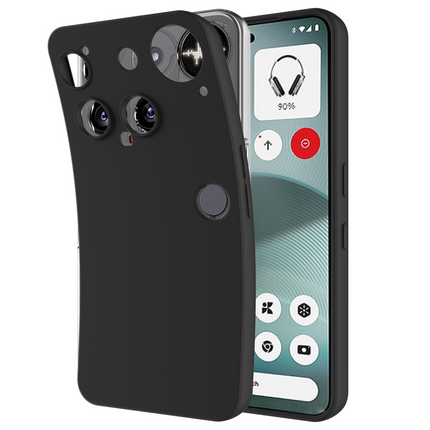 Lanyard Case - Nothing Phone (3) - Soft TPU Protective Cover with Necklace - Black