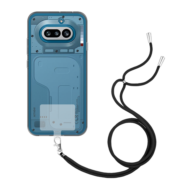 Lanyard Case - Nothing Phone (4a) - Soft TPU Protective Cover with Necklace - Clear