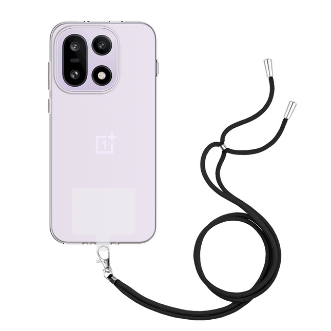 Lanyard Case - OnePlus 15 - Soft TPU Protective Cover with Necklace - Clear