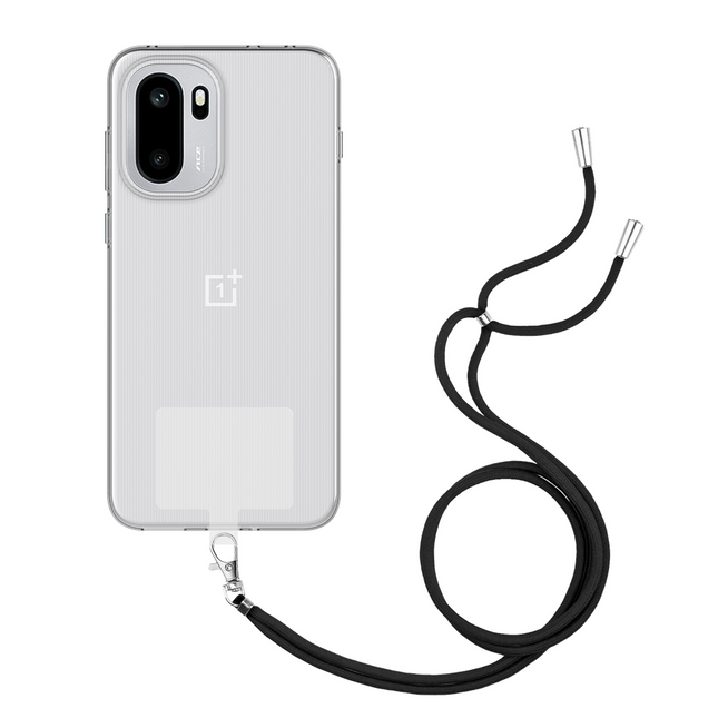 Lanyard Case - OnePlus 15R - Soft TPU Protective Cover with Necklace - Clear