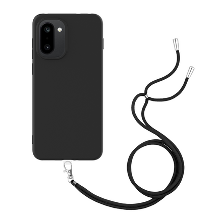 Lanyard Case - OnePlus 15R - Soft TPU Protective Cover with Necklace - Black