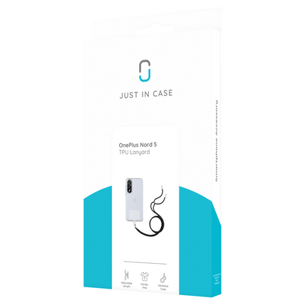 Lanyard Case - OnePlus Nord 5 - Soft TPU Protective Cover with Necklace - Clear