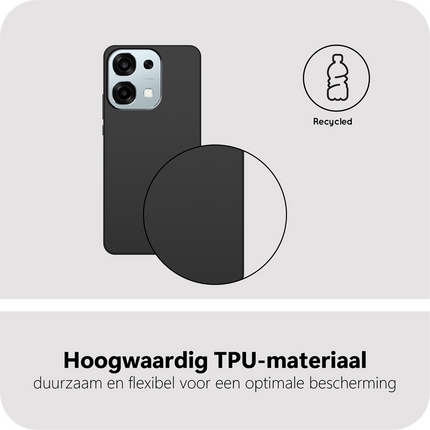 Lanyard Case - Oppo A6 Pro - Soft TPU Protective Cover with Necklace - Black