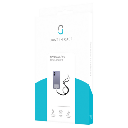 Lanyard Case - Oppo A6x (4G/5G) - Soft TPU Protective Cover with Necklace - Clear