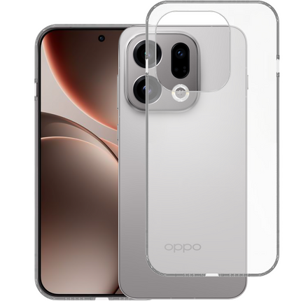 Lanyard Case - Oppo Find X9 - Soft TPU Protective Cover with Necklace - Clear
