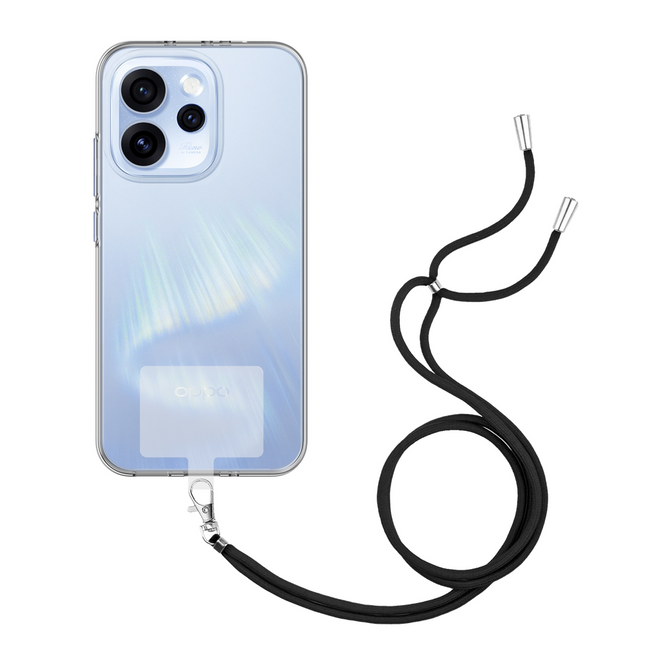 Lanyard Case - Oppo Reno15 F - Soft TPU Protective Cover with Necklace - Clear