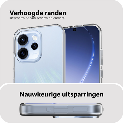 Lanyard Case - Oppo Reno15 - Soft TPU Protective Cover with Necklace - Clear