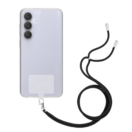 Lanyard Case - Samsung Galaxy S25 FE - Soft TPU Protective Cover with Necklace - Clear