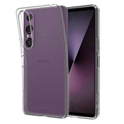 Lanyard Case - Sony Xperia 1 VII - Soft TPU Protective Cover with Necklace - Clear