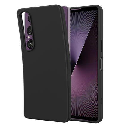 Lanyard Case - Sony Xperia 1 VII - Soft TPU Protective Cover with Necklace - Black