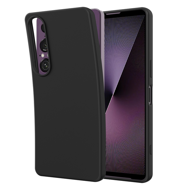 Lanyard Case - Sony Xperia 1 VII - Soft TPU Protective Cover with Necklace - Black