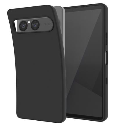 Lanyard Case - Sony Xperia 10 VIII / VII - Soft TPU Protective Cover with Necklace - Black