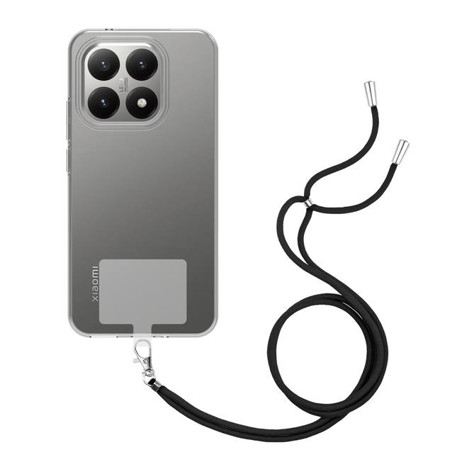 Lanyard Case - Xiaomi 15T - Soft TPU Protective Cover with Necklace - Clear