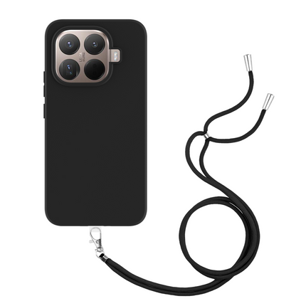 Lanyard Case - Xiaomi 15T Pro - Soft TPU Protective Cover with Necklace - Black