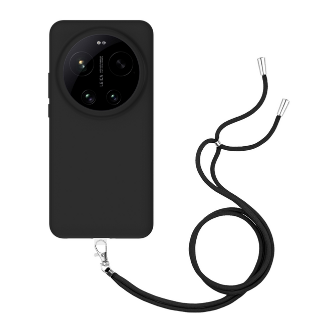 Lanyard Case - Xiaomi 17 Ultra - Soft TPU Protective Cover with Necklace - Black