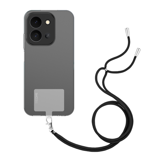 Lanyard Case - Xiaomi Poco C85 - Soft TPU Protective Cover with Necklace - Clear