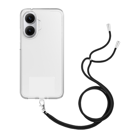 Lanyard Case - Xiaomi Poco F7 - Soft TPU Protective Cover with Necklace - Clear