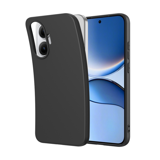 Lanyard Case - Xiaomi Poco F7 - Soft TPU Protective Cover with Necklace - Black