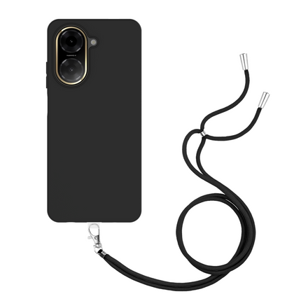 Lanyard Case - Xiaomi Redmi A5 - Soft TPU Protective Cover with Necklace - Black