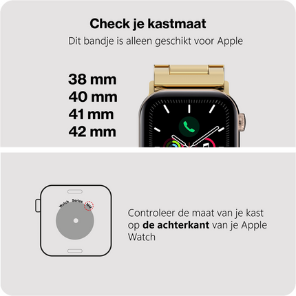 PrimeSteel Strap - Apple Watch 40/41/42mm - Gold