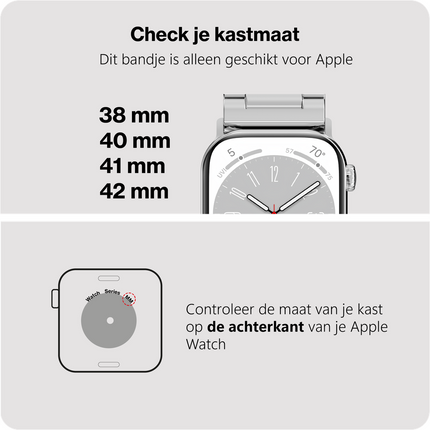 PrimeSteel Strap - Apple Watch 40/41/42mm - Silver