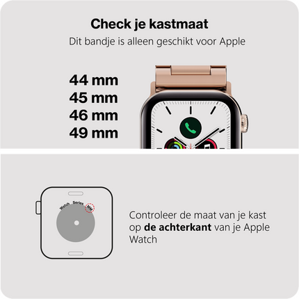 PrimeSteel Strap - Apple Watch 44/45/46/49mm - Rose Gold
