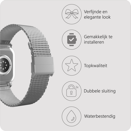 SilkSteel Strap - Apple Watch 44/45/46/49mm - Silver