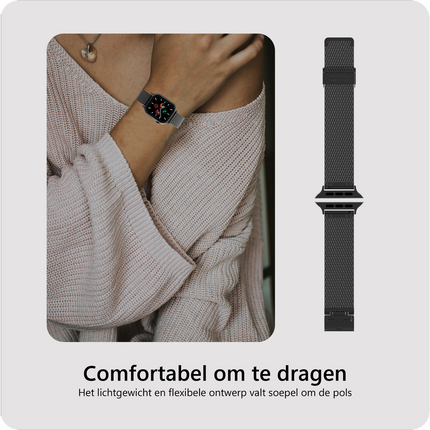 SilkSteel Strap - Apple Watch 44/45/46/49mm - Black