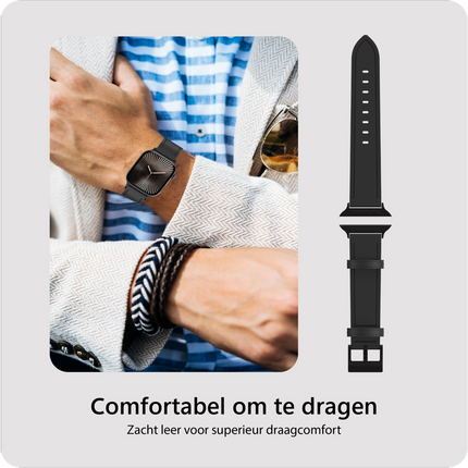 Timeless Leather Strap - Apple Watch 40/41/42mm - Black