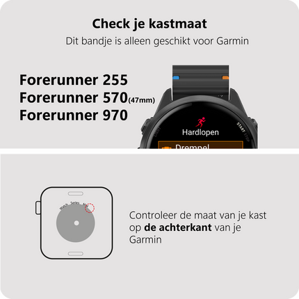 ActiveFlex Strap - Garmin Forerunner 255 / 570 (47mm) / 970 - Black