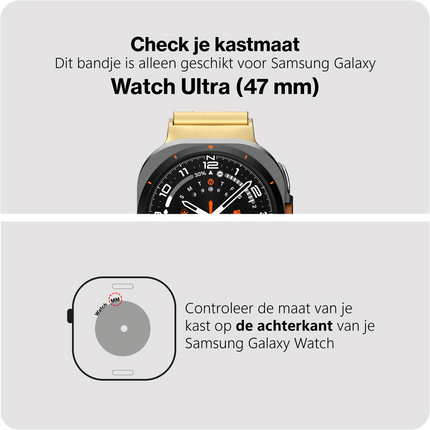 PrimeSteel Strap - Galaxy Watch Ultra2 / Ultra (2024 / 2025) - Gold