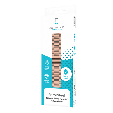 PrimeSteel Strap - Galaxy Watch9 / Watch8 / Watch8 Classic - Rose Gold