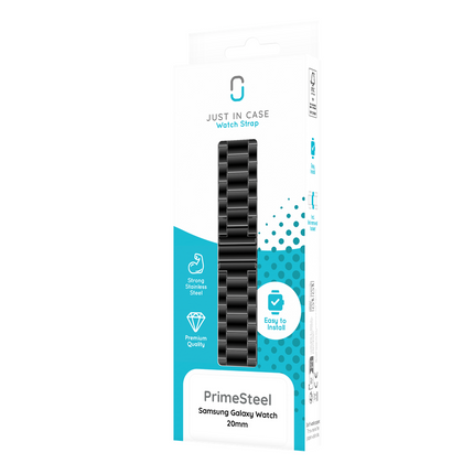 PrimeSteel Strap - Galaxy Watch 20mm - Black