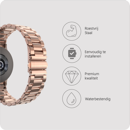 PrimeSteel Strap - Galaxy Watch 20mm - Rose Gold