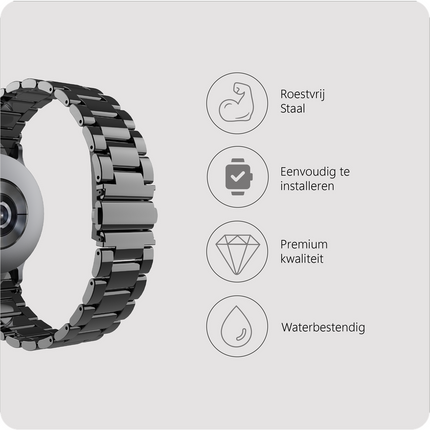 PrimeSteel Strap - Galaxy Watch 20mm - Black