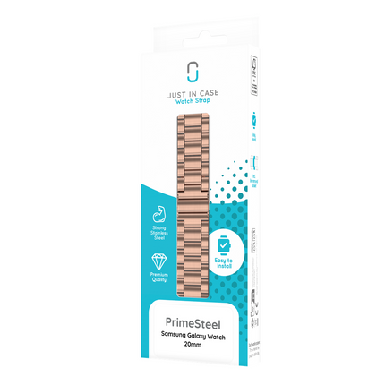 PrimeSteel Strap - Galaxy Watch 20mm - Rose Gold